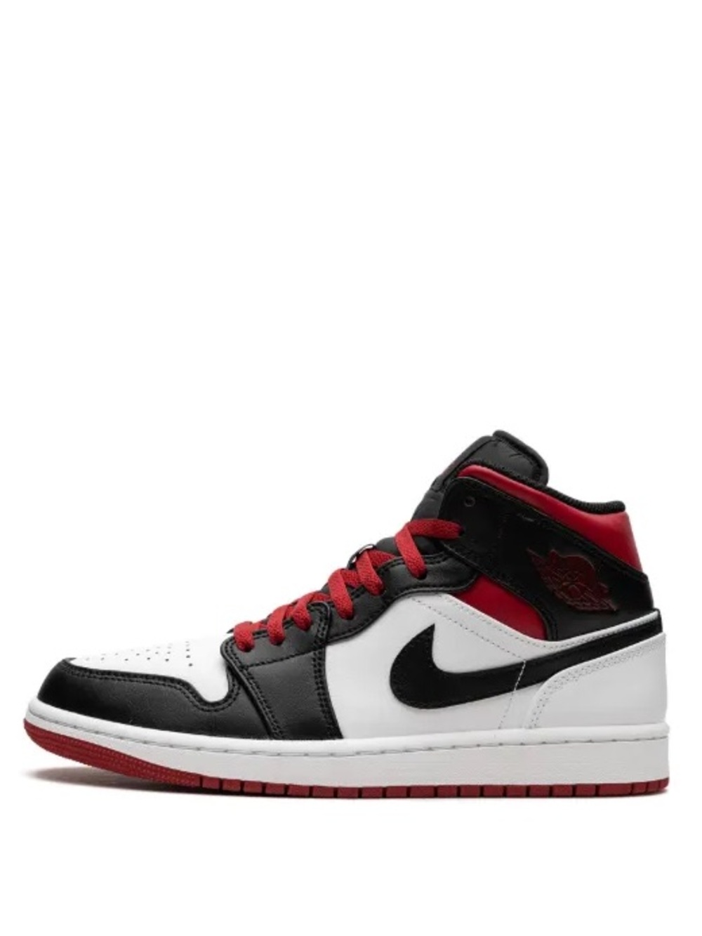 Nike Air Jordan 1 Mid GS Black White Red